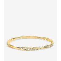 Jon Richard Gold Plated And Pave Twist Bangle