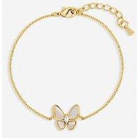 Jon Richard Gold Plated Pave And Mother Of Pearl Butterfly Bracelet
