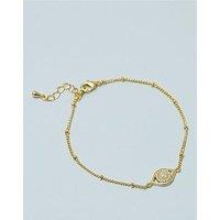 Jon Richard Gold Plated And Mother Of Pearl Evil Eye Bracelet