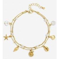 Mood Gold Plated Shell Anklet