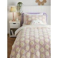 The Very Collection Daisy Fleece Duvet Set - Lilac