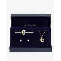 Jon Richard Gold Plated Crystal And Moon Trio Set - Gift Box