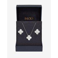 Inicio Sterling Silver Mother Of Pearl Clover Set - Gift Box