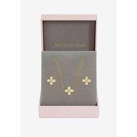 Jon Richard Gold Plated And Crystal Flower Bridal Set - Gift Box