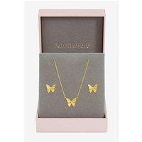 Jon Richard Gold Plated Diamond Cut Butterfly Set - Gift Box