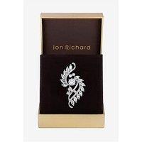Jon Richard Silver Plated Crystal Brooch - Gift Box