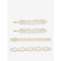 Jon Richard Gold Plated Mixed Pearl Slides - Multipack