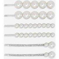 Jon Richard Silver Plated Mixed Pearl Slides - Multipack