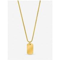 Inicio Men'S Gold Plated Waterproof Dog Tag Necklace - Gift Pouch