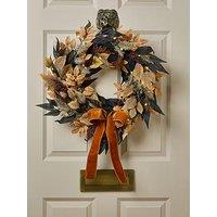 The Very Collection 60Cm Lit & Autumn Wreath With Velvet Bow