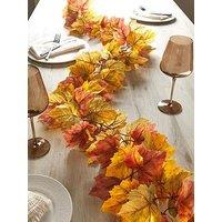The Very Collection 6Ft Maple Leaf Lit Garland With Timer Function Autumn Decoration