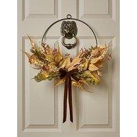 The Very Collection Pre Lit Hoop Autumn & Wreath With Foliage And Bow