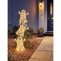 The Very Collection 95Cm Stacked Ghosts Light Outdoor Halloween Decoration