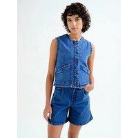 Compania Fantastica Denim Vest - Blue