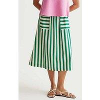 Compania Fantastica Midi Striped Skirt