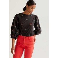 Compania Fantastica Long Sleeve Flower Blouse