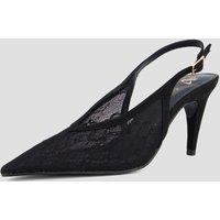 The Very Collection High Vamp Slingback Court Shoe - Black
