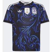 Adidas Junior Argentina 26 Messi 10 Away Replica Football Shirt - Black