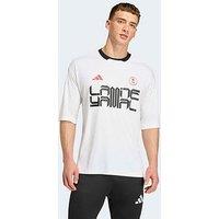 Adidas Mens Lamine Yamal Football Training T-Shirt - White