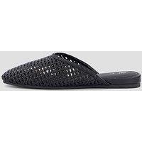 The Very Collection Weave Mule - Black