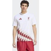 Adidas Mens Liverpool Fc St Graphic T-Shirt - White/Active-Maroon