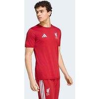 Adidas Mens Liverpool Fc Pes T-Shirt - Red