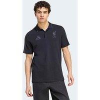Adidas Mens Liverpool Fc Dna Polo Shirt - Black