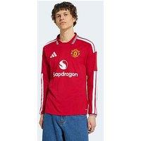 Adidas Mens Manchester United 26/27 Home Long Sleeve Stadium Replica Shirt - Red