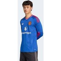 Adidas Mens Manchester United 26/27 Away Long Sleeve Stadium Replica Shirt - Blue