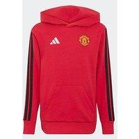 Adidas Junior Manchester United Dna Hoodie - Red