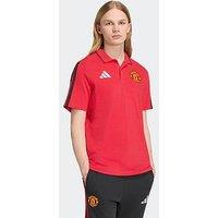 Adidas Mens Manchester United Dna Polo Shirt - Red