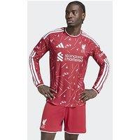 Adidas Mens Liverpool Fc 26/27 Home Authentic Replica Long Sleeve Shirt - Red