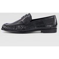 The Very Collection Women'S Ruched Penny Loafers - Black