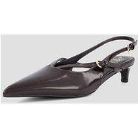 The Very Collection Strappy Kitten Heel Court Shoe - Dark Burgundy