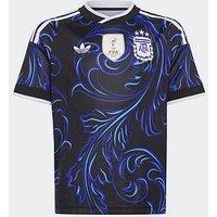 Adidas Junior Argentina 26 Away Replica Football Shirt - Black