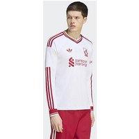 Adidas Mens Liverpool Fc 26/27 Away Stadium Replica Long Sleeve Shirt - White