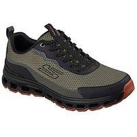 Skechers Arch Fit Glide Step At Arch Fit Mesh & Hotmelt Overlay Lace Up - Green