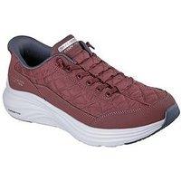 Skechers Contour Foamcozy Fit Slip-Ins Deconstructed Quilted Sneaker - Dark Red