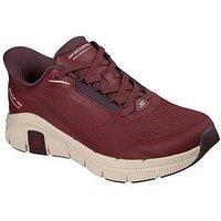 Skechers Men'S Relaxed Fit Flex Slip Ins Engineered Mesh Trainers With Air Cooled Memory Foam - Dark Red