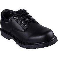 Skechers Cottonwood Lace Up Plain Toe Oxford With Slip Resistant Outsole - Black