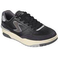Skechers Lace Up Leather Suede Trainers - Black