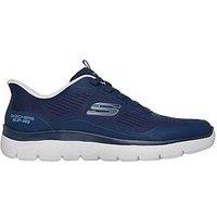 Skechers Slip-On Lace Trainers - Navy