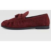 The Very Collection Leather Tassel Loafer - Burgundy