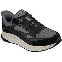 Skechers Bobs Slip-On Mesh Lace Trainers - Black