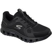 Skechers Mens Arch Fit Glide-Step Proarch Fit Bungee Lace Mesh Slip On Trainers- Black