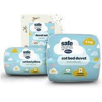 Silentnight Safe Nights Bedding Bundle - Anti Allergy Pillow, 4 Tog Duvet And Duvet Cover Set - Safari Print