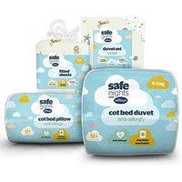 Silentnight Safe Nights 5 Peice Bedding Bundle - Cot Bed Duvet, Pillow, Fitted Sheet Pair And Duvet Set - Safari