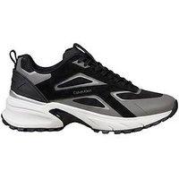 Calvin Klein Hike Runner Stripe Nylon Mix Trainers - Black