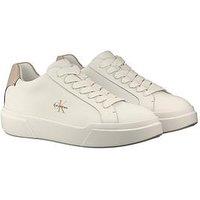 Calvin Klein Chunky Cupsole Laceup Leather Trainer - Off White