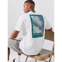 Calvin Klein Jeans Back Print Palm Graphic T-Shirt - White